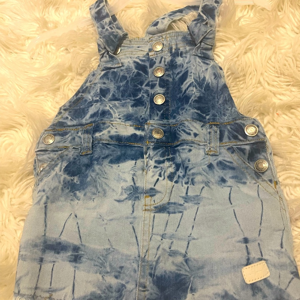 7 For all mankind - Jean acid wash Bib- overall dress for Toddlers 18Months